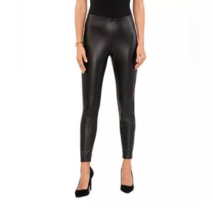 Vince Camuto Faux Black Leather Leggings (NWT)